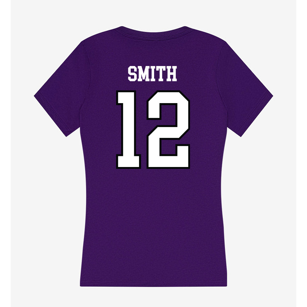 Lipscomb - NCAA Women's Basketball : Mia Smith - Women's V-Neck T-Shirt-1
