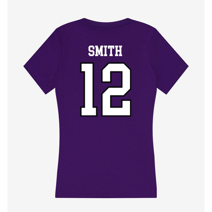 Lipscomb - NCAA Women's Basketball : Mia Smith - Women's V-Neck T-Shirt-1