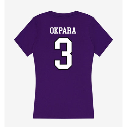 Lipscomb - NCAA Men's Basketball : Kennedy Okpara - Women's V-Neck T-Shirt-1