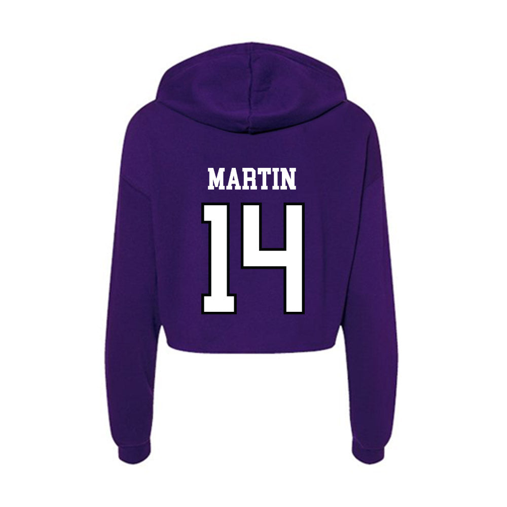 Lipscomb - NCAA Softball : Elizabeth Martin - Women's Crop Fleece Hoodie-1