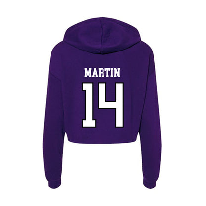 Lipscomb - NCAA Softball : Elizabeth Martin - Women's Crop Fleece Hoodie-1