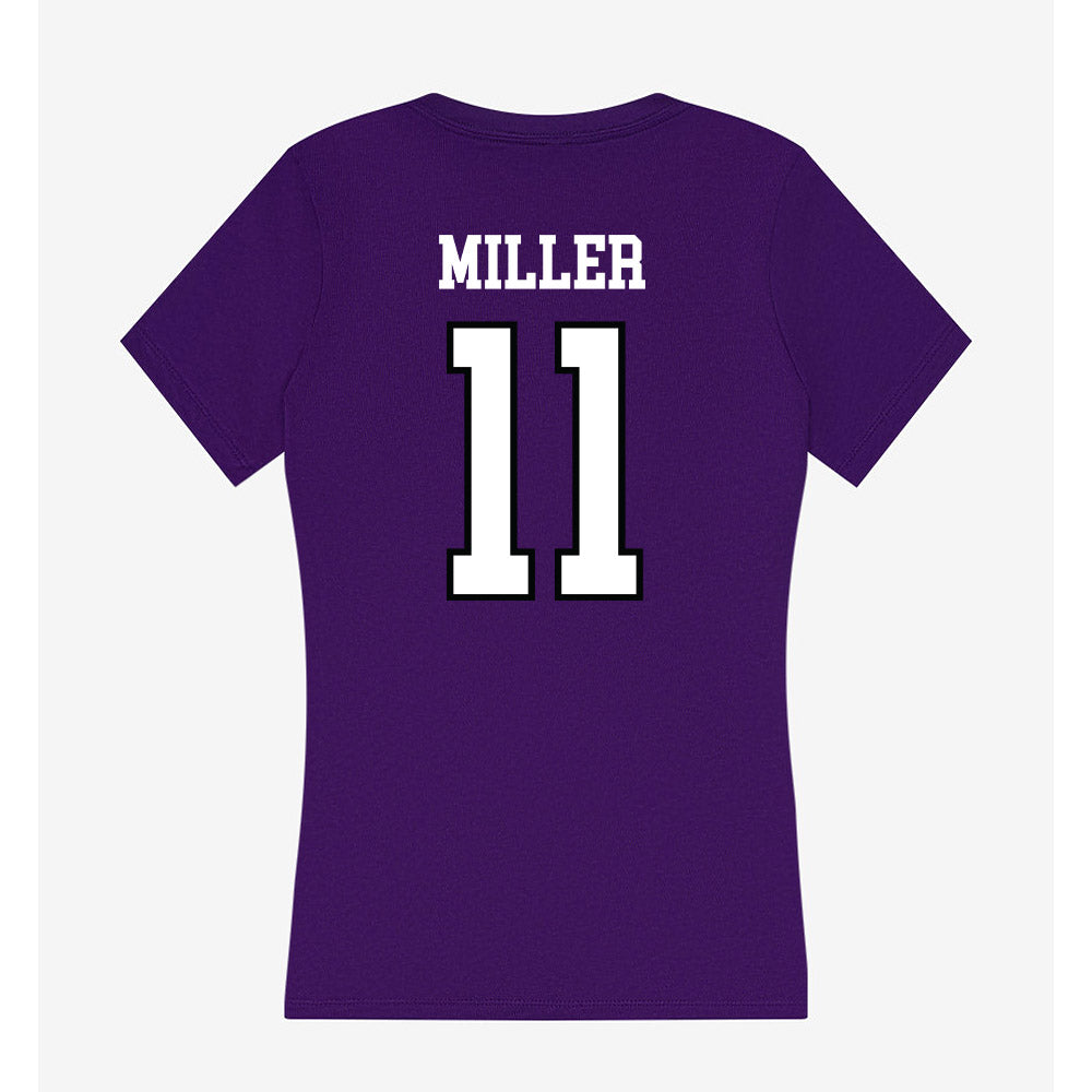 Lipscomb - NCAA Women's Basketball : McKayla Miller - Women's V-Neck T-Shirt-1