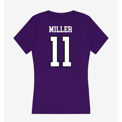 Lipscomb - NCAA Women's Basketball : McKayla Miller - Women's V-Neck T-Shirt-1