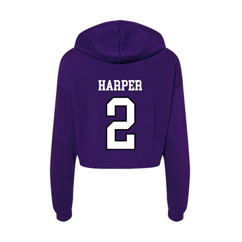 Lipscomb - NCAA Baseball : Eric Harper - Women's Crop Fleece Hoodie-1