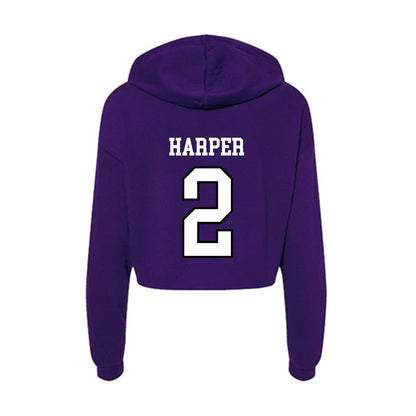 Lipscomb - NCAA Baseball : Eric Harper - Women's Crop Fleece Hoodie-1