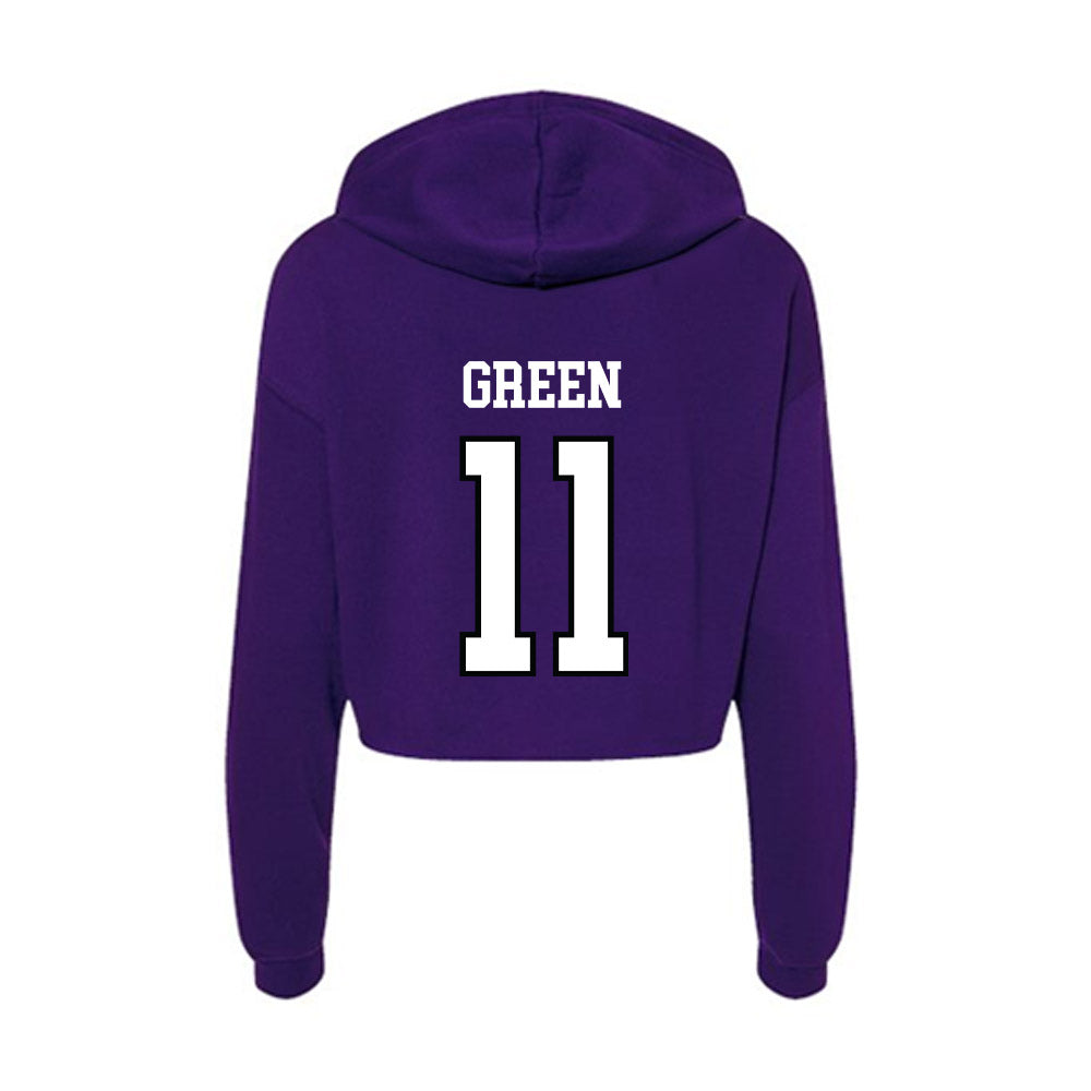 Lipscomb - NCAA Men's Soccer : Josiah Green - Women's Crop Fleece Hoodie-1
