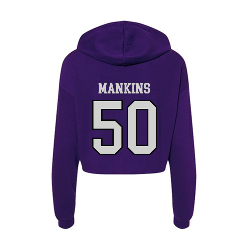 Weber - NCAA Football : Max Mankins - Women's Crop Fleece Hoodie-1