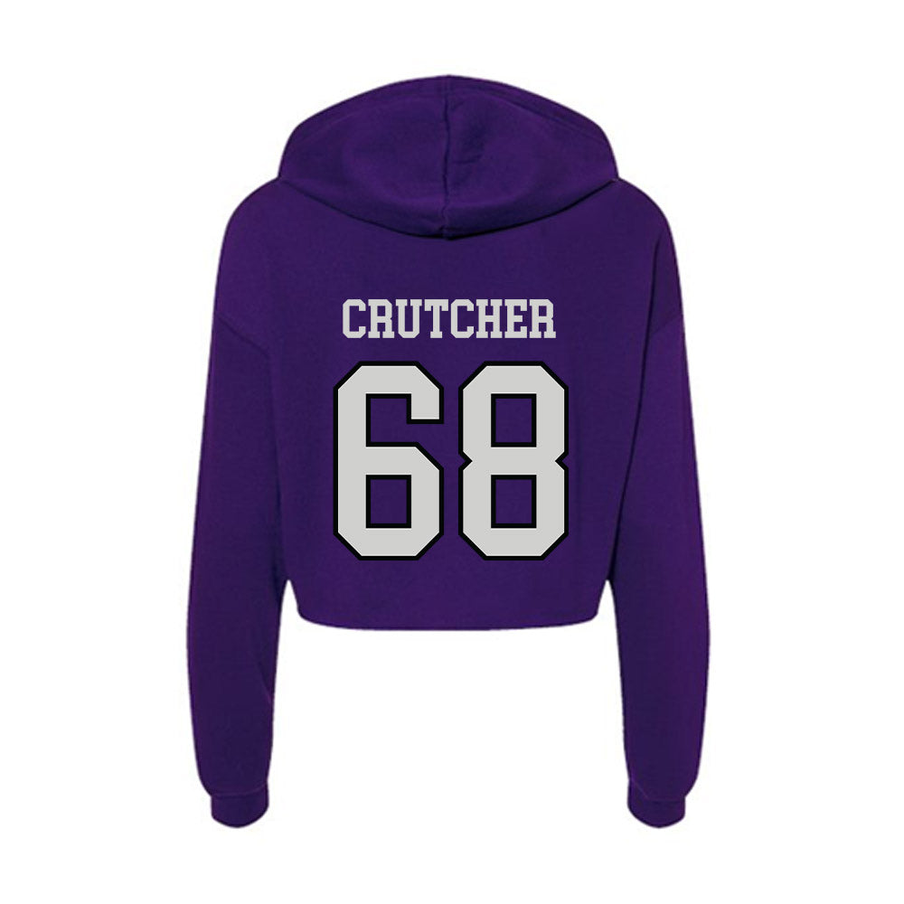 Weber - NCAA Football : Leon Crutcher - Women's Crop Fleece Hoodie-1