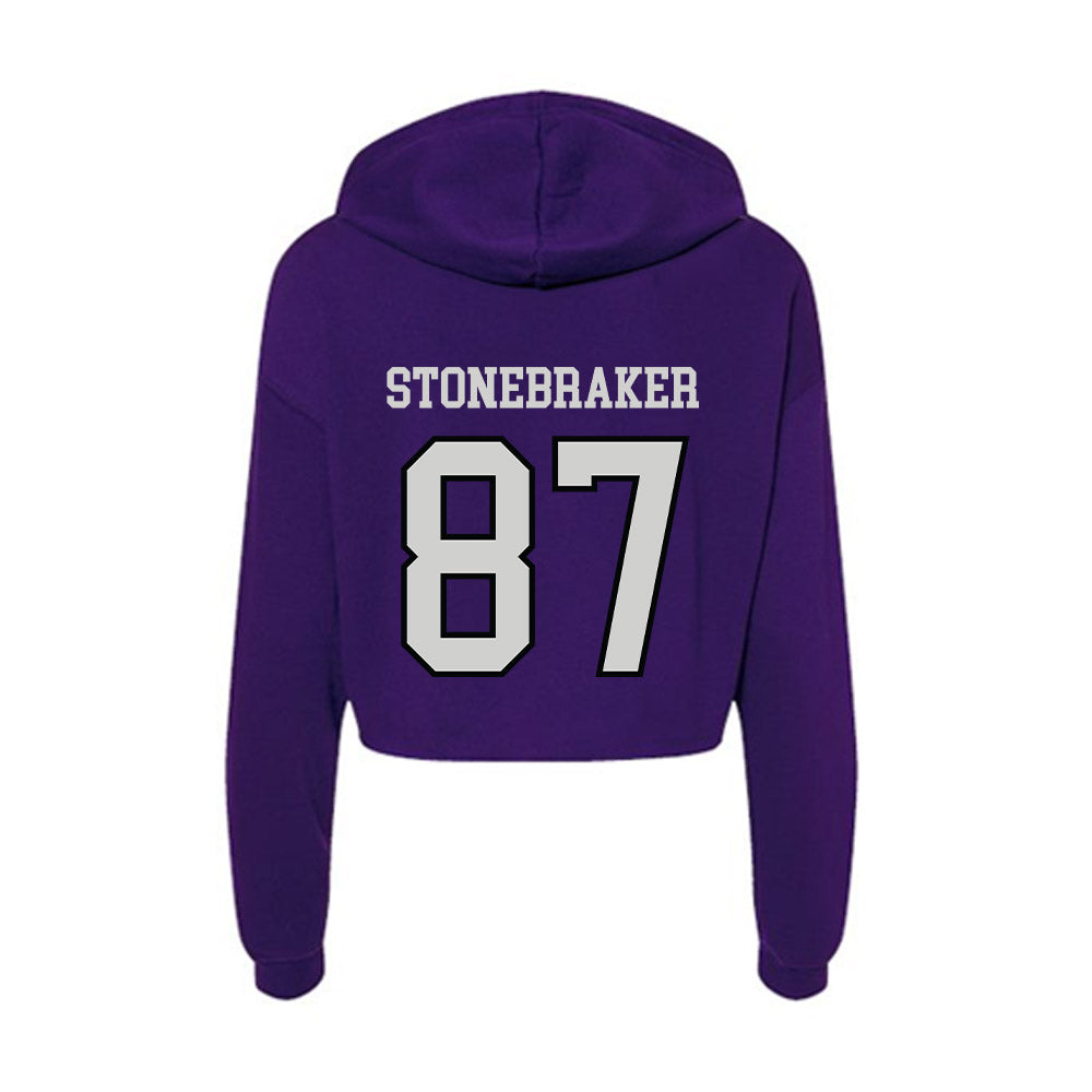 Weber - NCAA Football : Max Stonebraker - Women's Crop Fleece Hoodie-1