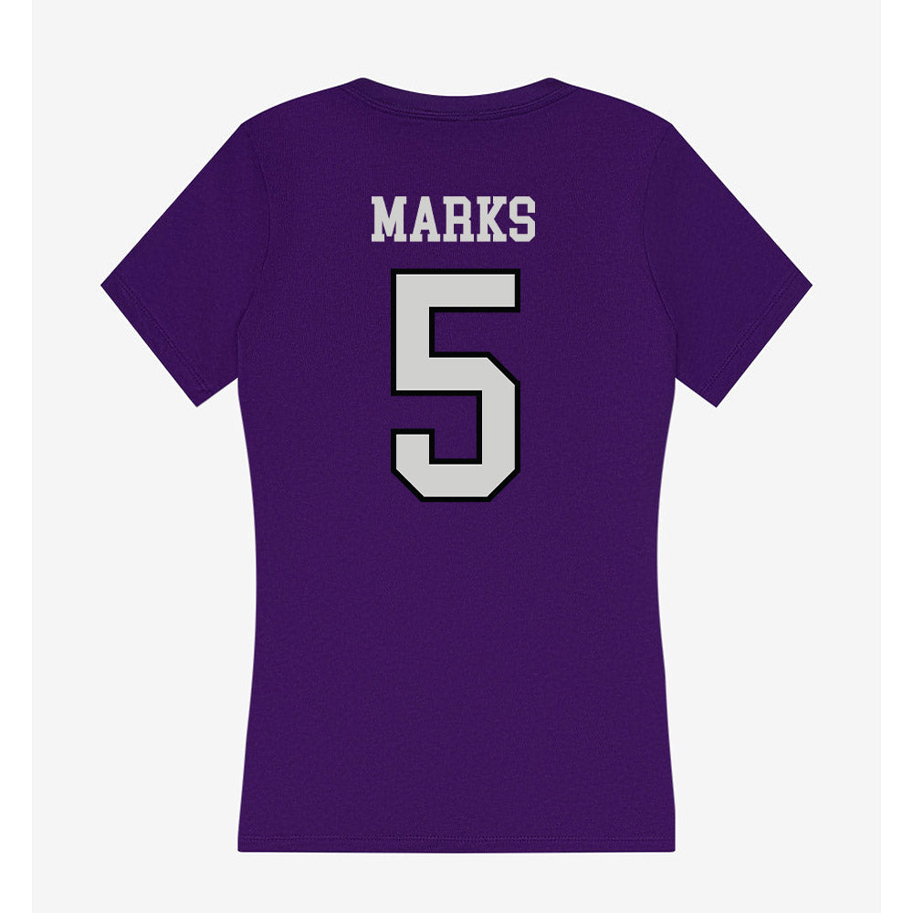 Weber - NCAA Football : Bones Marks - Women's V-Neck T-Shirt-1