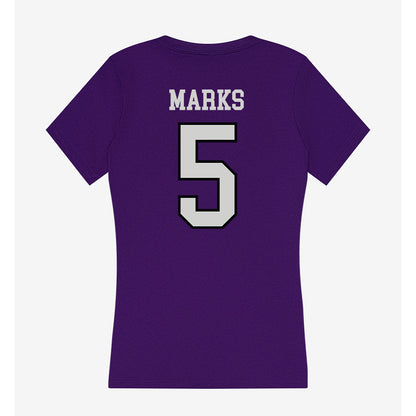 Weber - NCAA Football : Bones Marks - Women's V-Neck T-Shirt-1
