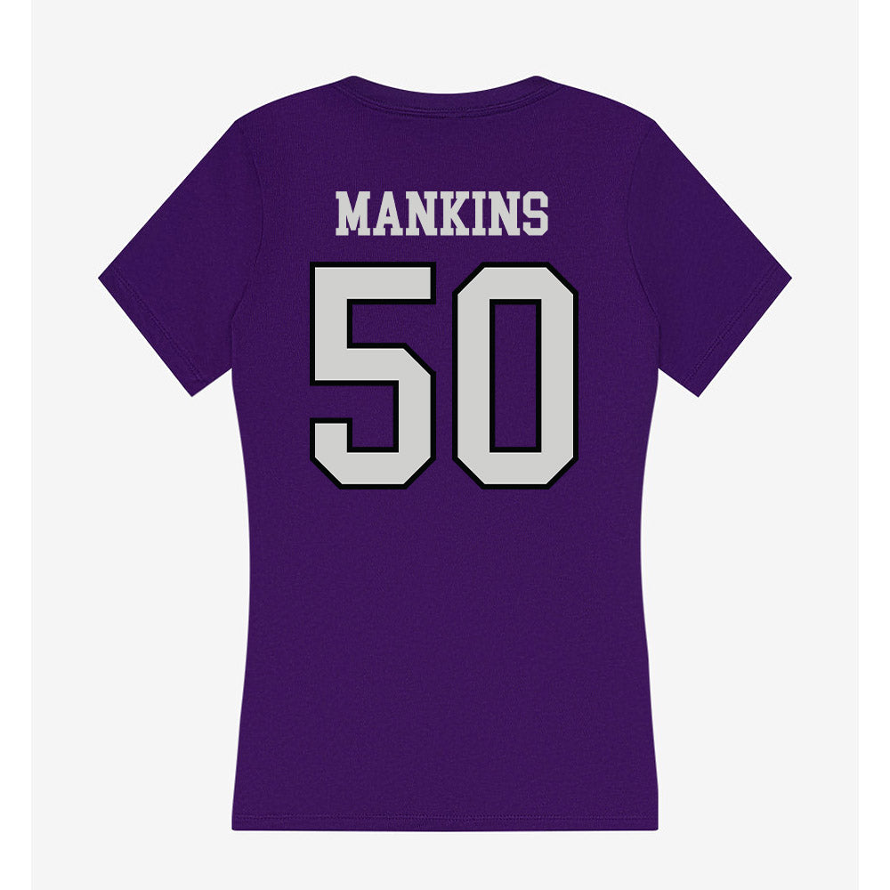 Weber - NCAA Football : Max Mankins - Women's V-Neck T-Shirt-1