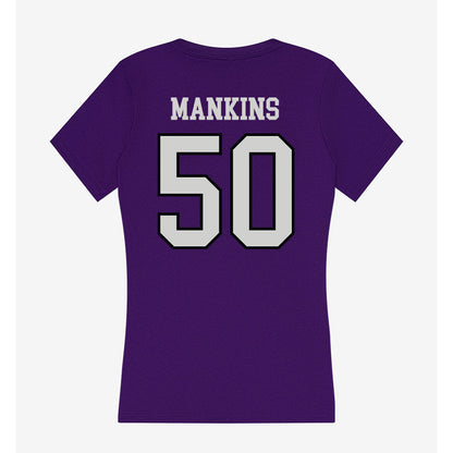 Weber - NCAA Football : Max Mankins - Women's V-Neck T-Shirt-1