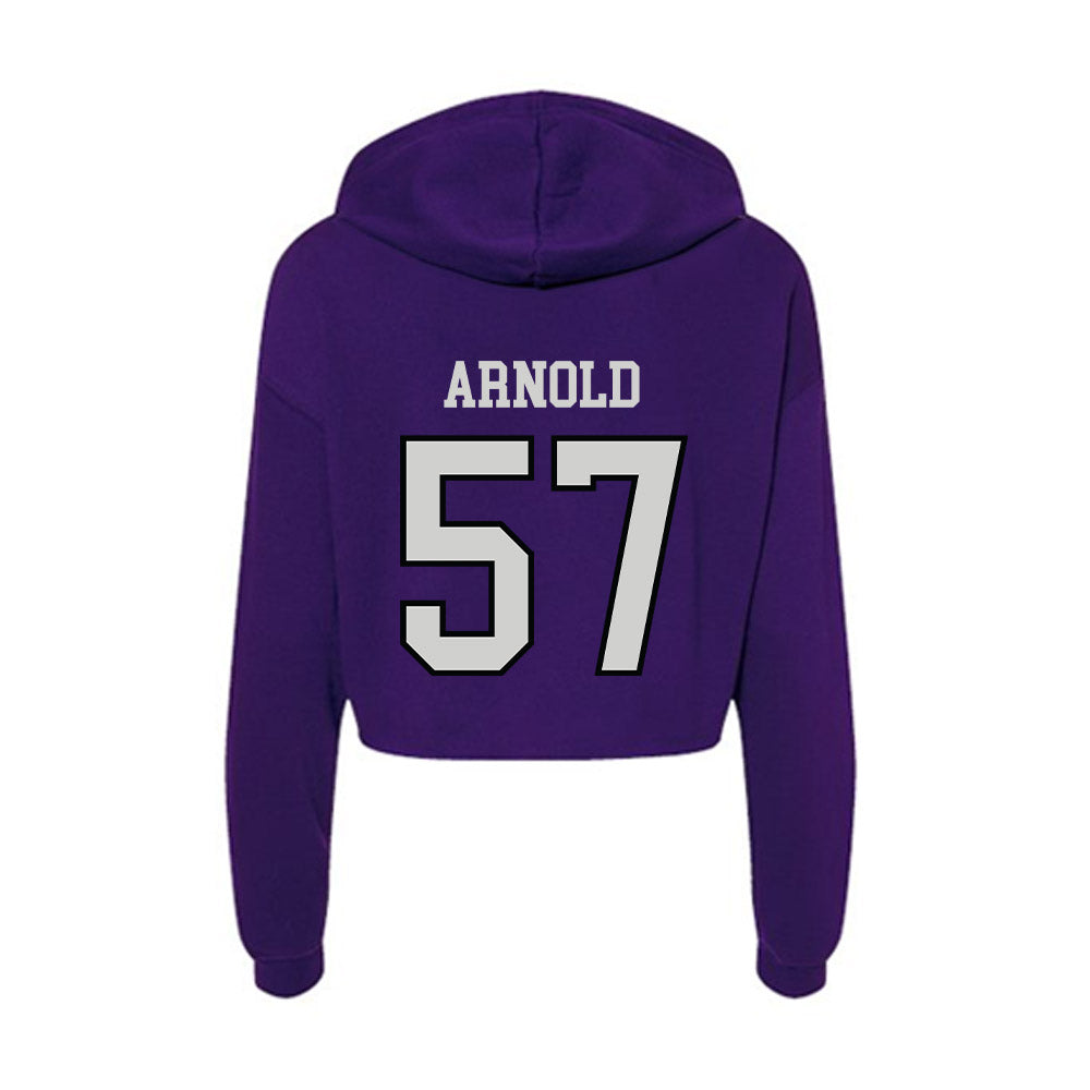 Weber - NCAA Football : Donovan Arnold - Women's Crop Fleece Hoodie-1