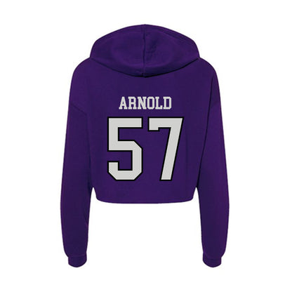 Weber - NCAA Football : Donovan Arnold - Women's Crop Fleece Hoodie-1