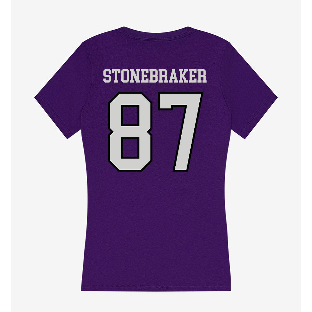 Weber - NCAA Football : Max Stonebraker - Women's V-Neck T-Shirt-1