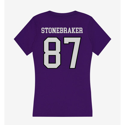 Weber - NCAA Football : Max Stonebraker - Women's V-Neck T-Shirt-1
