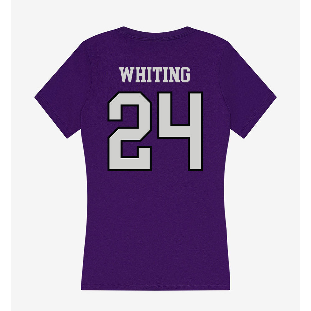 Weber - NCAA Men's Basketball : Jace Whiting - Women's V-Neck T-Shirt-1