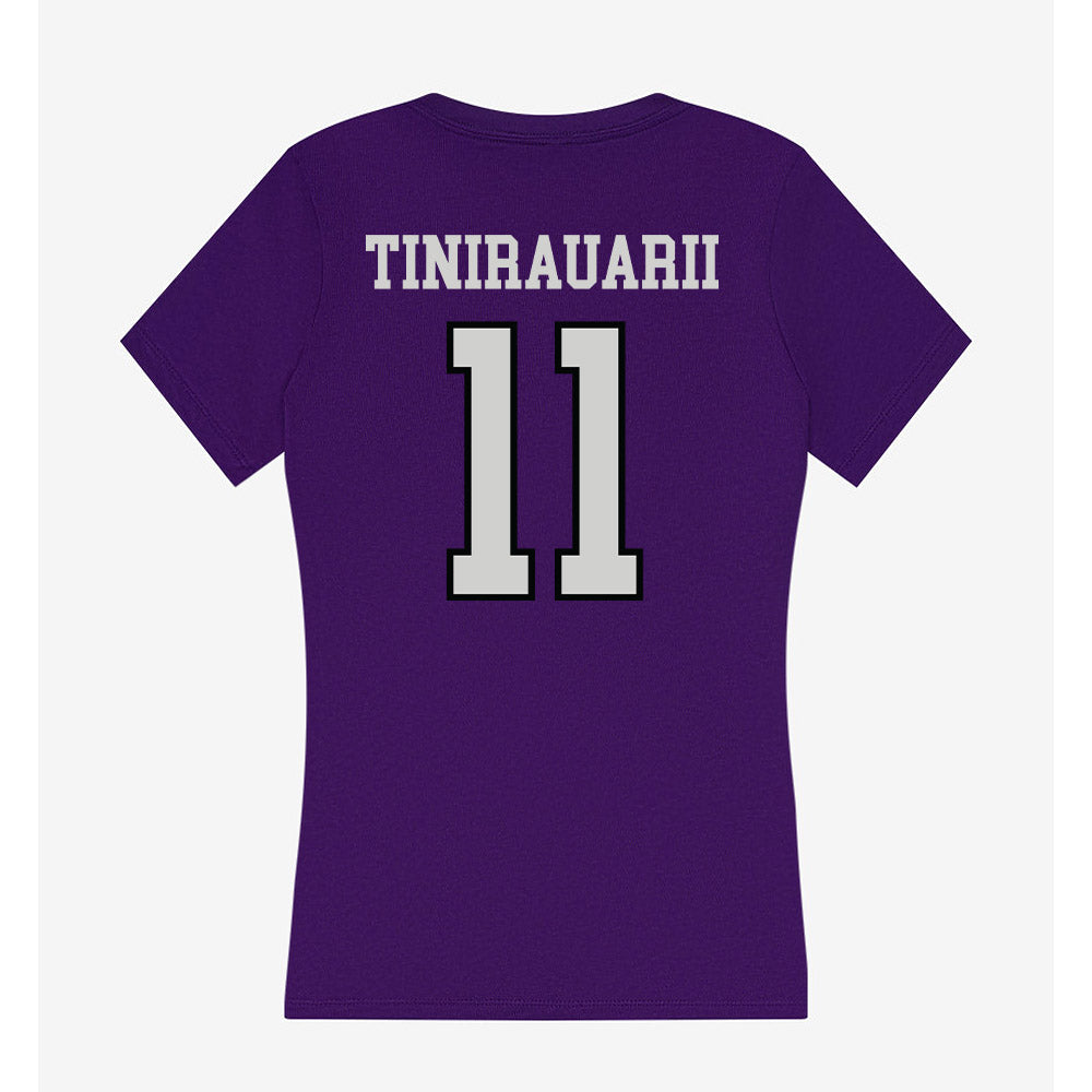 Weber - NCAA Football : Raimoana Tinirauarii - Women's V-Neck T-Shirt-1