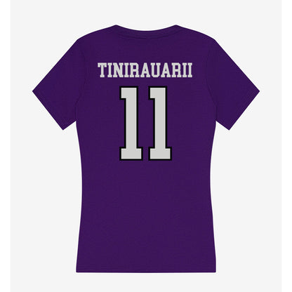 Weber - NCAA Football : Raimoana Tinirauarii - Women's V-Neck T-Shirt-1