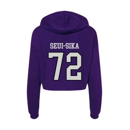 Weber - NCAA Football : Denzon Seui-Sika - Women's Crop Fleece Hoodie-1