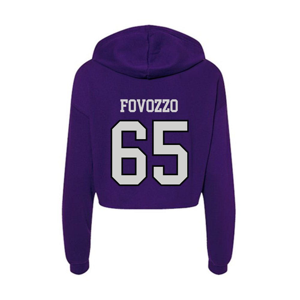 Weber - NCAA Football : Nicholas Fovozzo - Women's Crop Fleece Hoodie-1
