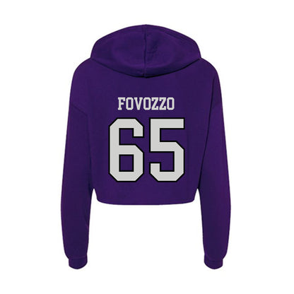 Weber - NCAA Football : Nicholas Fovozzo - Women's Crop Fleece Hoodie-1