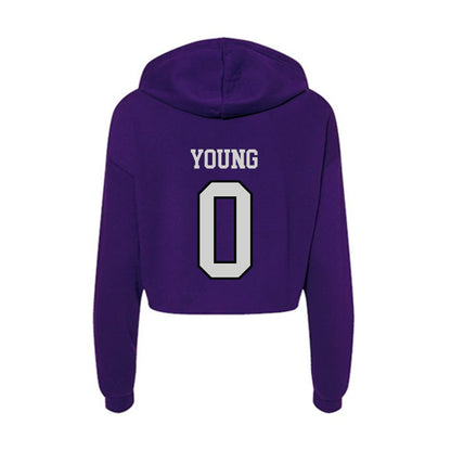 Weber - NCAA Football : Robert Young - Women's Crop Fleece Hoodie-1