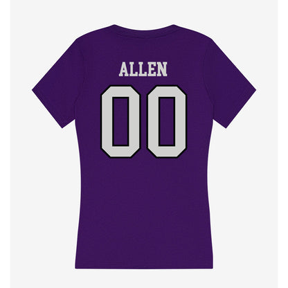 Weber - NCAA Football : Tristan Allen - Women's V-Neck T-Shirt-1