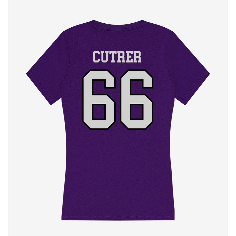 Weber - NCAA Football : Brody Cutrer - Women's V-Neck T-Shirt-1