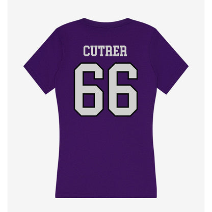 Weber - NCAA Football : Brody Cutrer - Women's V-Neck T-Shirt-1