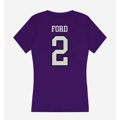 Weber - NCAA Football : Devin Ford - Women's V-Neck T-Shirt-1