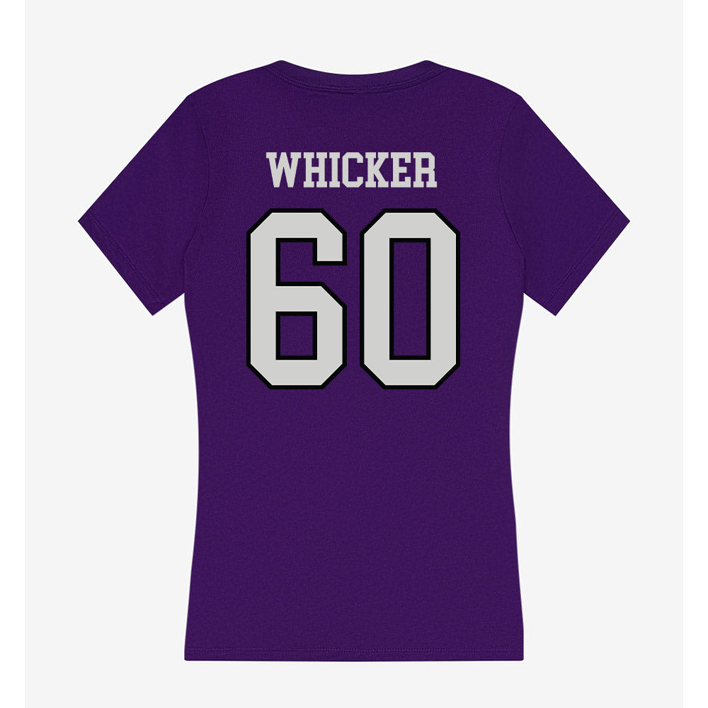 Weber - NCAA Football : Riley Whicker - Women's V-Neck T-Shirt-1