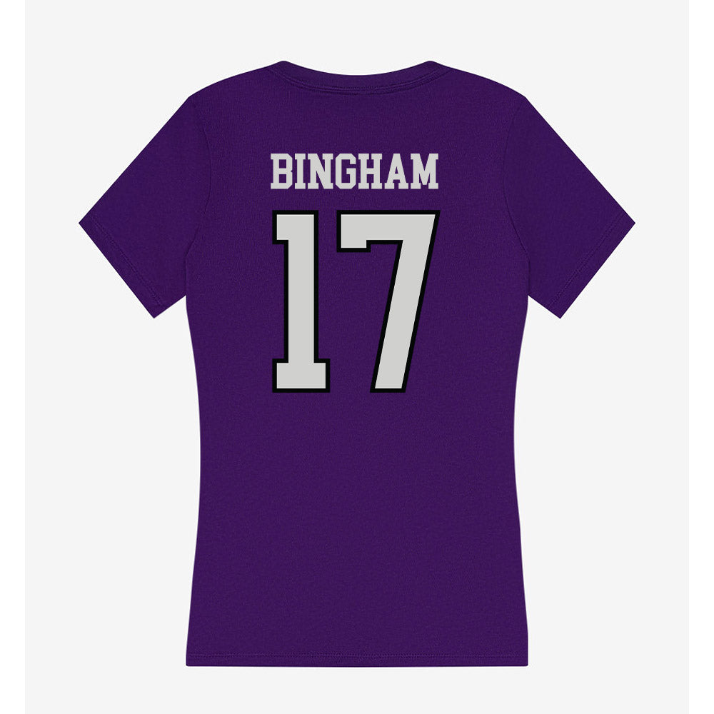 Weber - NCAA Softball : Emma Bingham - Women's V-Neck T-Shirt-1