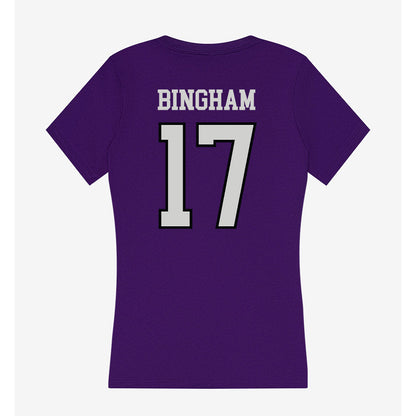 Weber - NCAA Softball : Emma Bingham - Women's V-Neck T-Shirt-1