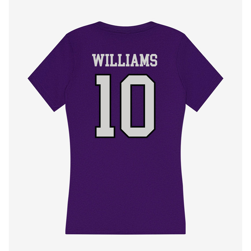 Weber - NCAA Football : Kerry Williams - Women's V-Neck T-Shirt-1