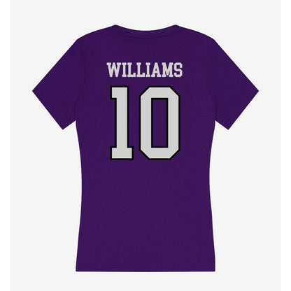 Weber - NCAA Football : Kerry Williams - Women's V-Neck T-Shirt-1