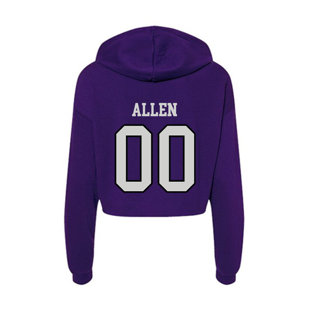 Weber - NCAA Football : Tristan Allen - Women's Crop Fleece Hoodie-1