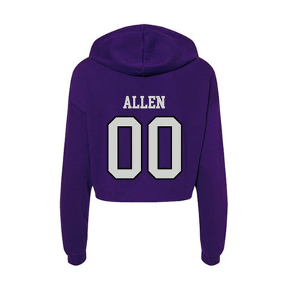 Weber - NCAA Football : Tristan Allen - Women's Crop Fleece Hoodie-1