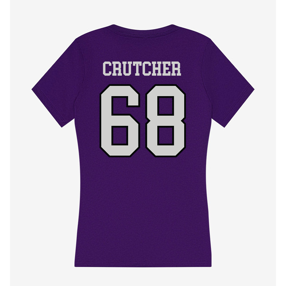 Weber - NCAA Football : Leon Crutcher - Women's V-Neck T-Shirt-1