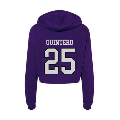 Weber - NCAA Softball : McKenzie Quintero - Women's Crop Fleece Hoodie-1