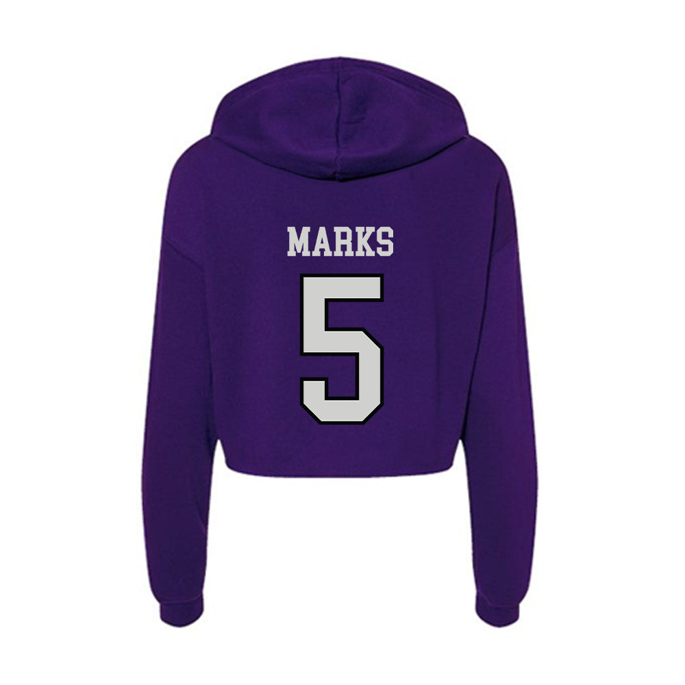 Weber - NCAA Football : Bones Marks - Women's Crop Fleece Hoodie-1