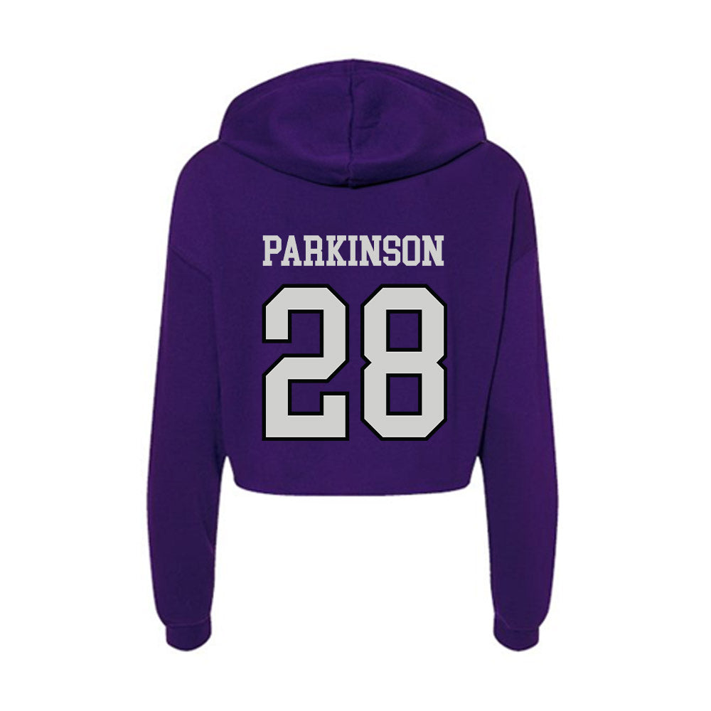 Weber - NCAA Football : Elias Parkinson - Women's Crop Fleece Hoodie-1