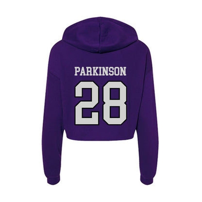 Weber - NCAA Football : Elias Parkinson - Women's Crop Fleece Hoodie-1