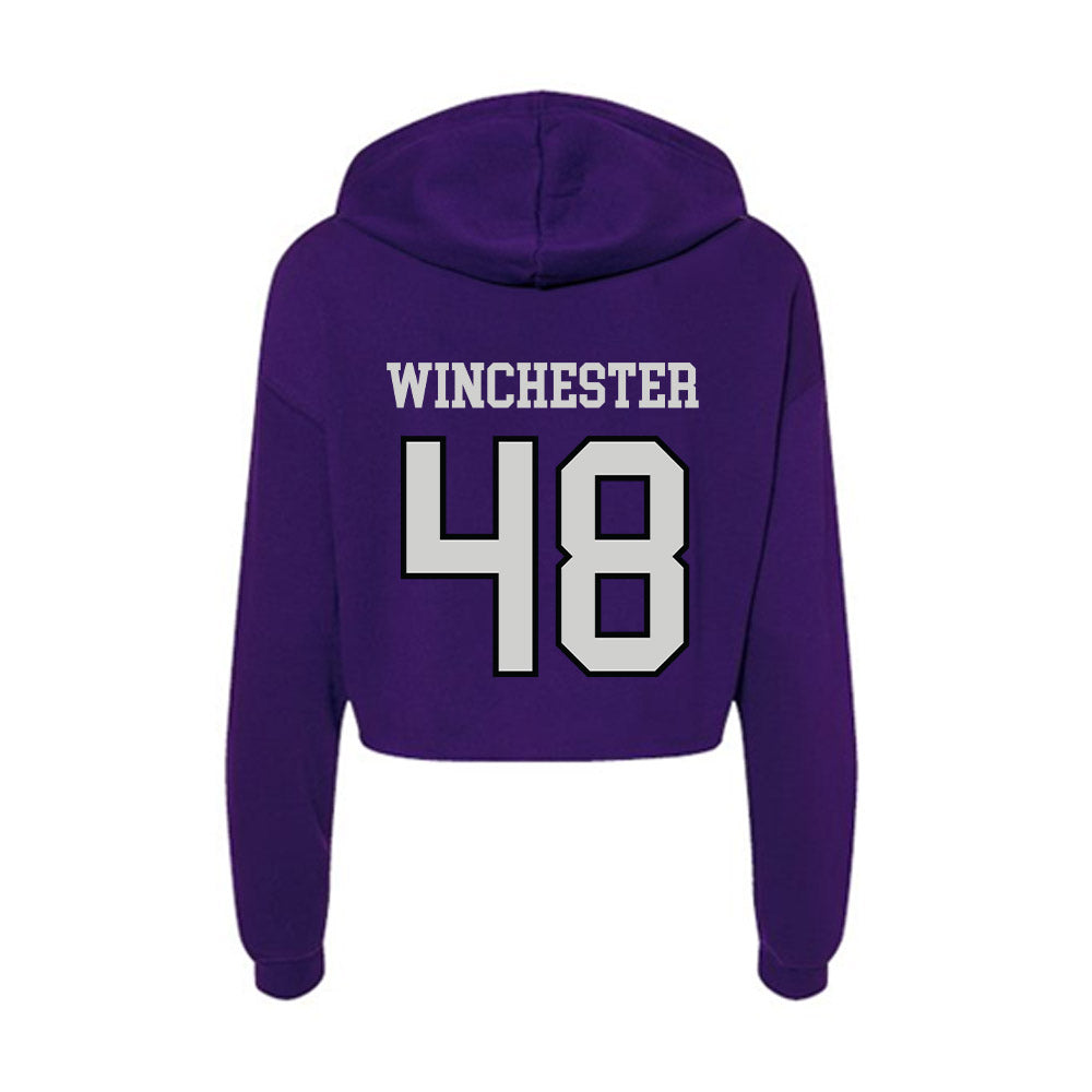 Weber - NCAA Football : Paliku Winchester - Women's Crop Fleece Hoodie-1