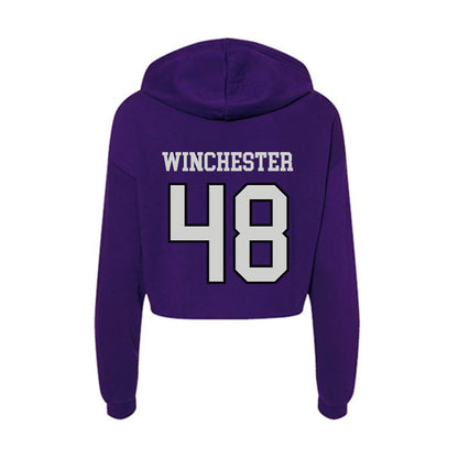 Weber - NCAA Football : Paliku Winchester - Women's Crop Fleece Hoodie-1