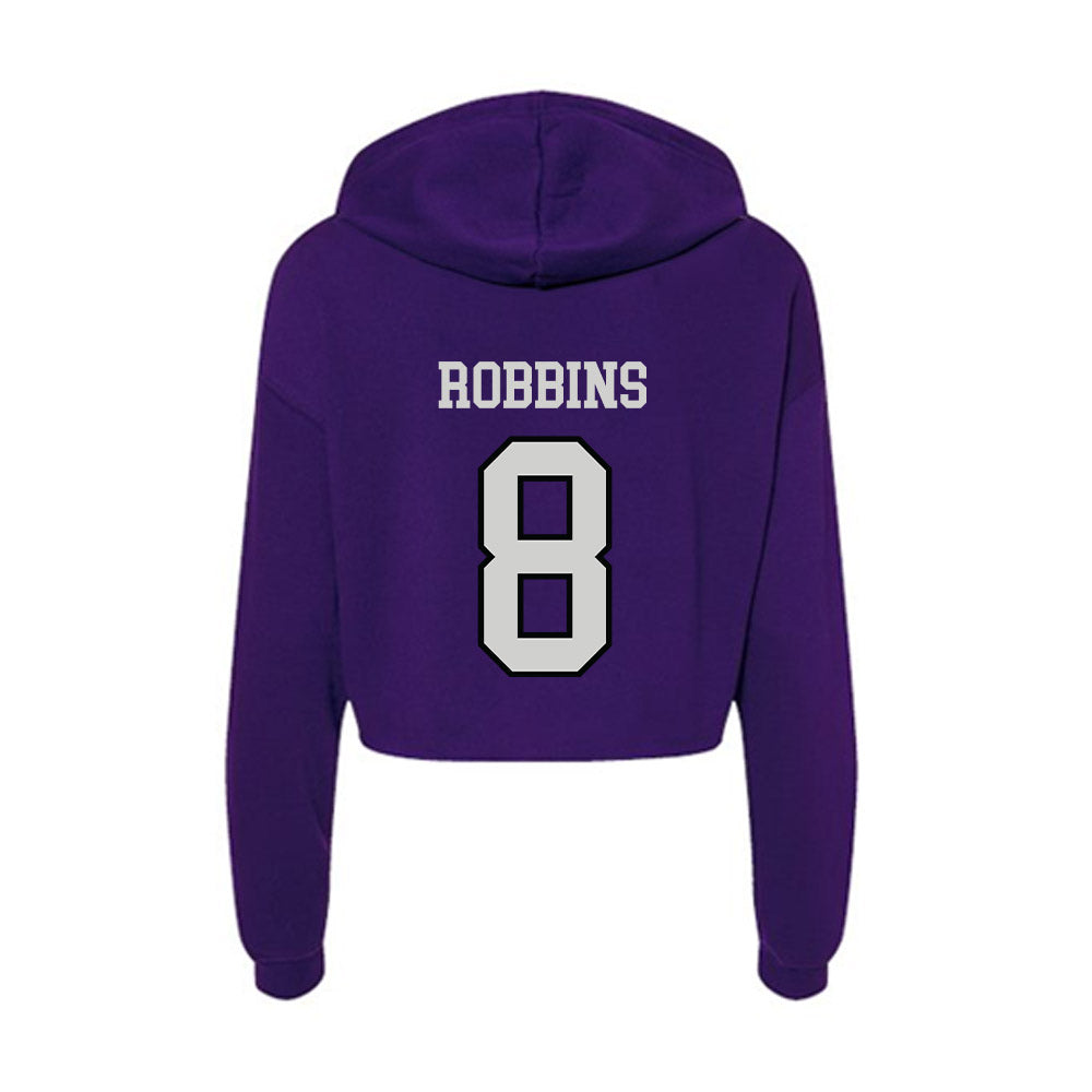 Weber - NCAA Women's Basketball : Hannah Robbins - Women's Crop Fleece Hoodie-1