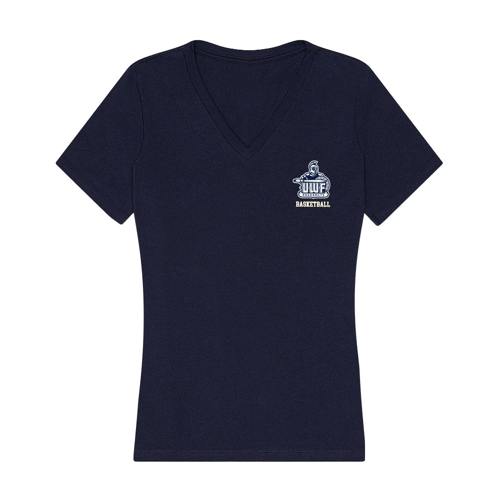 UWF - NCAA Men's Basketball : Tim Hall jr - Women's V-Neck T-Shirt-0