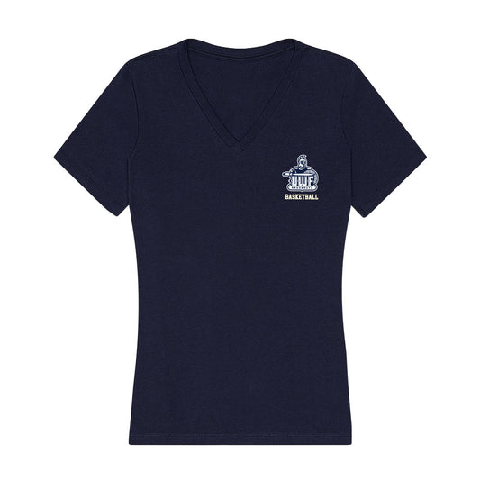 UWF - NCAA Men's Basketball : Tim Hall jr - Women's V-Neck T-Shirt-0