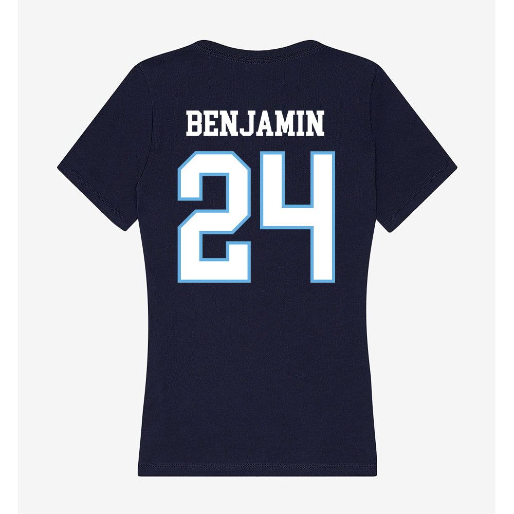 San Diego - NCAA Men's Basketball : Brandon Benjamin - Women's V-Neck T-Shirt-1